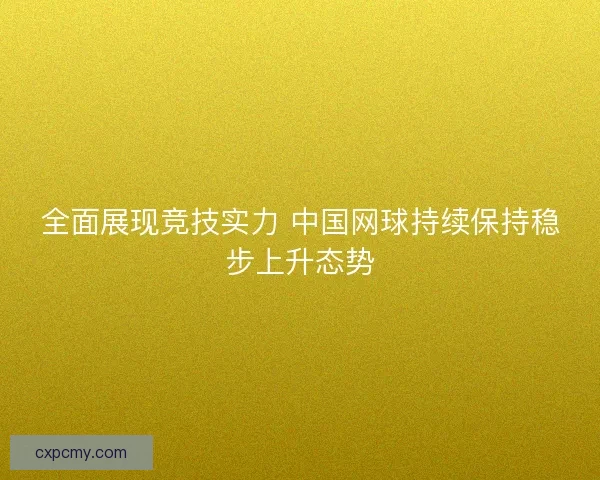 全面展现竞技实力 中国网球持续保持稳步上升态势